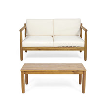 Load image into Gallery viewer, Outdoor Seating Set With Coffee Table And Loveseat - Teak

