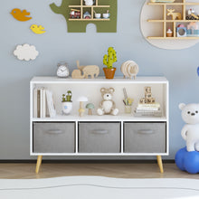 Load image into Gallery viewer, Bookcase With Collapsible Drawers, Book Display Organizer
