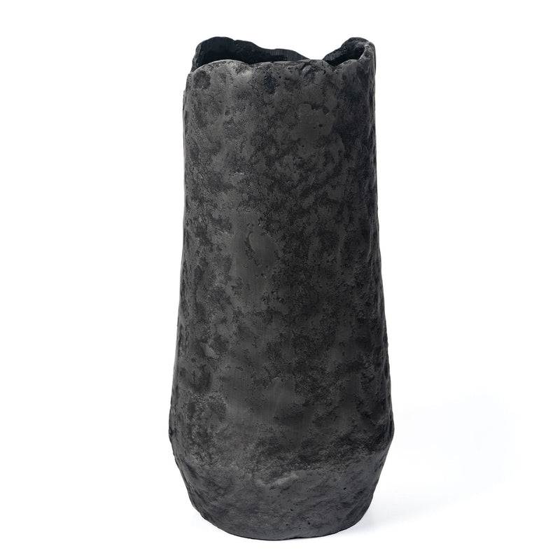 Hammered Cylinder Table Vase - Gray