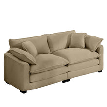 Load image into Gallery viewer, Modern 2 Seater With 4 Pillows, Upholstered Deep Seating Loveseat
