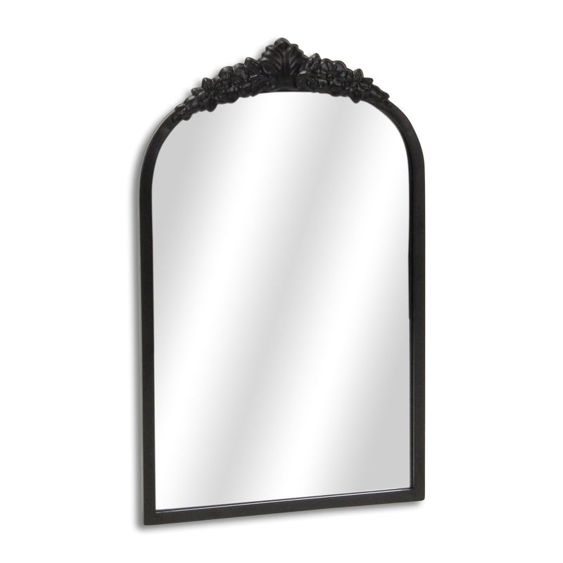 16" Metal Arch Accent Mirror - Black