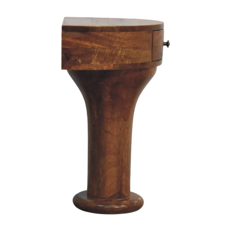 Solid Wood One Drawer Nightstand - Amber