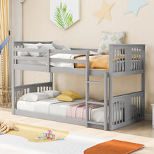 Load image into Gallery viewer, Twin Over Twin Bunk Bed with Ladder, Gray (Old SKU:LP000107AAE)
