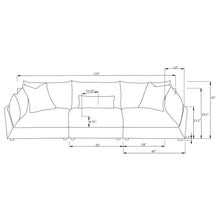 Load image into Gallery viewer, Tomasina - Modular Sofa With Cushions And Padded Arms - Black
