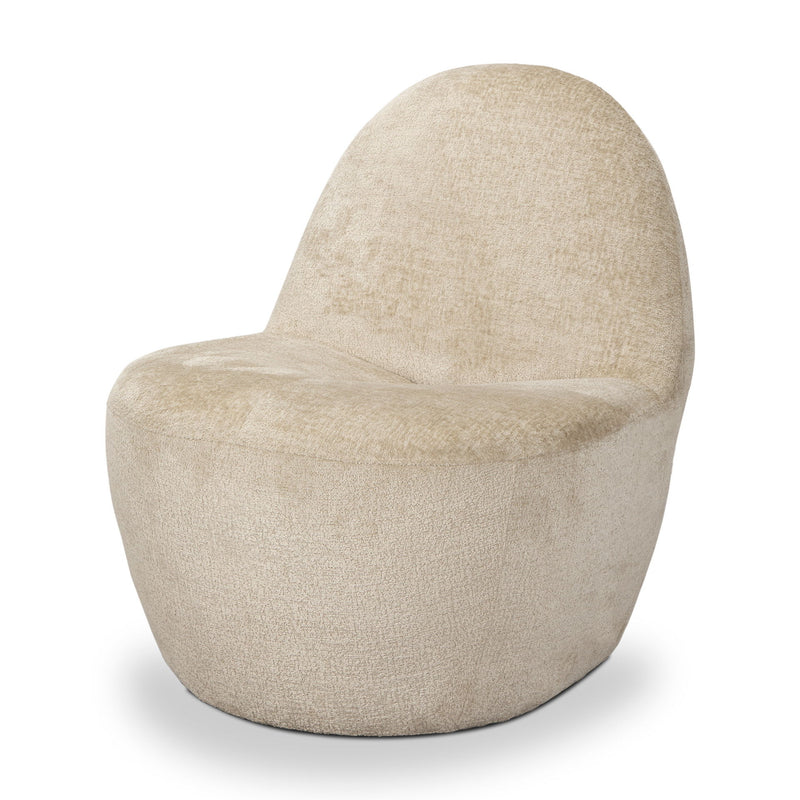 Chenille Slipper Chair - Beige