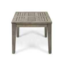 Load image into Gallery viewer, Dexterity - Outdoor Square Side Table With Wood Frame - Gray
