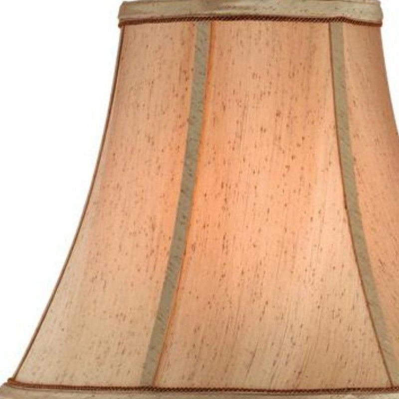 Antique Inspired Table Lamp With Linen Lamp Shade - Brown
