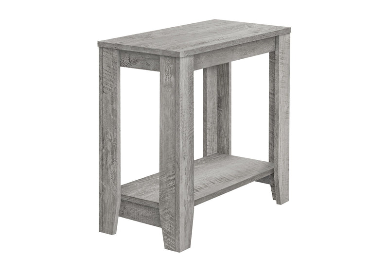 22" Wood End Table With Shelf - Gray