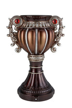 Load image into Gallery viewer, Floral Urn Poly Table Vase With Stones - Bronze / Silver

