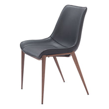 Load image into Gallery viewer, Upholstered Faux Leather Dining Side Chairs (Set of 2) - Black
