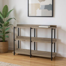 Load image into Gallery viewer, End Table With Three Shelves - Black / Taupe
