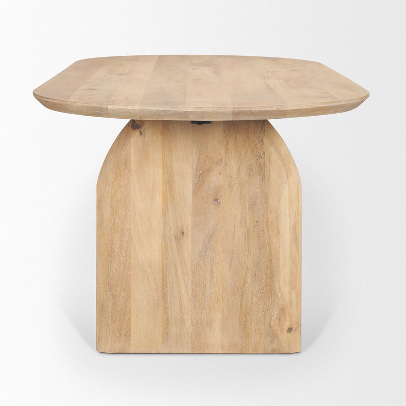 Solid Wood Double Pedestal Base Oval Dining Table (727879) - Brown