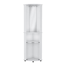 Load image into Gallery viewer, 75" Wood Corner Bar Cabinet With Three Shelves - White
