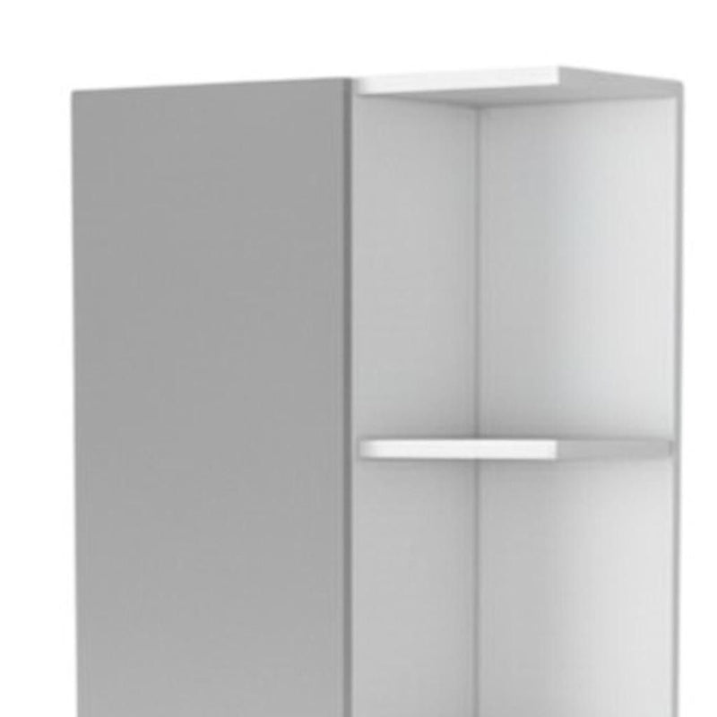 62" Wood Accent Cabinet With Single Door - White