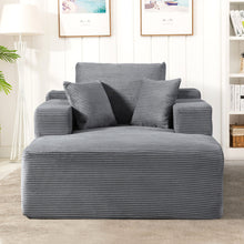 Load image into Gallery viewer, Convertible Chaise Lounge Chair With Wide Armrest &amp; Throw Pillows
