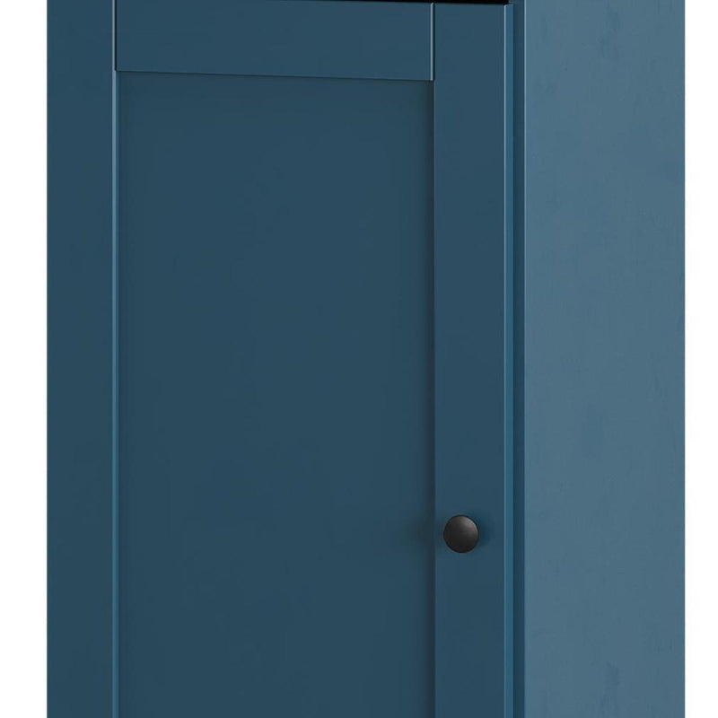 Ten Pair Solid Woodshoe Storage Cabinet (752115) - Teal Blue