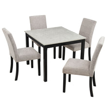 Load image into Gallery viewer, Modern 4 Person Dining Table Set With 4 Chairs
