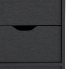 Load image into Gallery viewer, 16.1" x 14.3" x 18.9" Two Drawer Faux Wood Nightstand - Black
