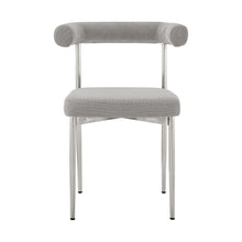 Load image into Gallery viewer, Contemporary Upholstered Polyester Open Back Dining Side Chairs (Set of 2) - Gray
