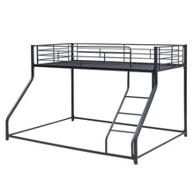 Load image into Gallery viewer, Metal Floor Bunk Bed, Twin XL over Queen, Black
