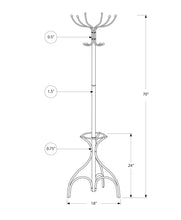 Load image into Gallery viewer, Coat Rack, Hall Tree, Free Standing, 12 Hooks, Entryway, 70"H, Umbrella Holder, Contemporary &amp; Modern
