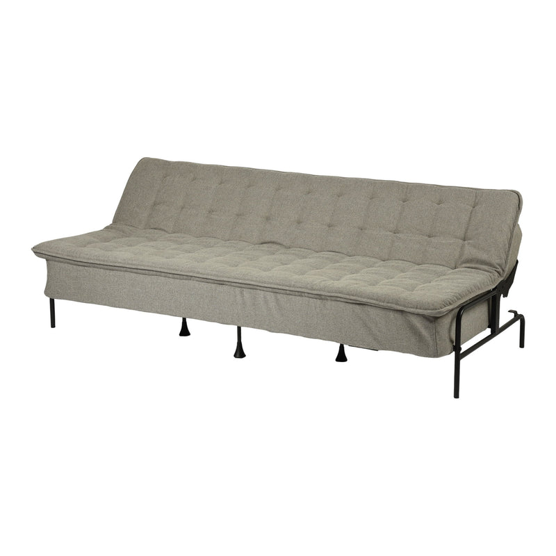 Fabric Convertible Futon Sleeper Reclining Sofa - Gray