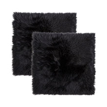 Load image into Gallery viewer, 17" X 17" Wool Chair Pads (Set of 2) - Black
