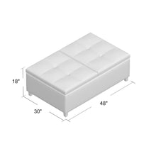Load image into Gallery viewer, Lanister - Ottoman Double Top Storage - Brown
