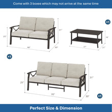 Load image into Gallery viewer, Patio Furniture Set With Coffee Table And Cushions For Backyard
