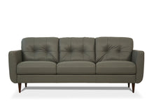 Load image into Gallery viewer, Leather Sofa With Black Legs - Green
