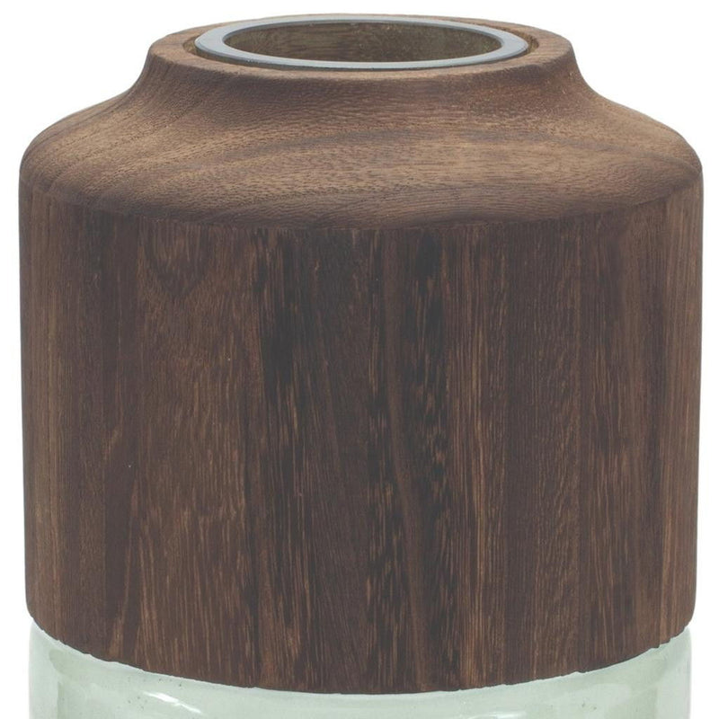 Round Table Vase With - Brown / Sage