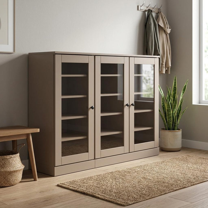 Solid Woodshoe Storage Cabinet (756026) - Beige