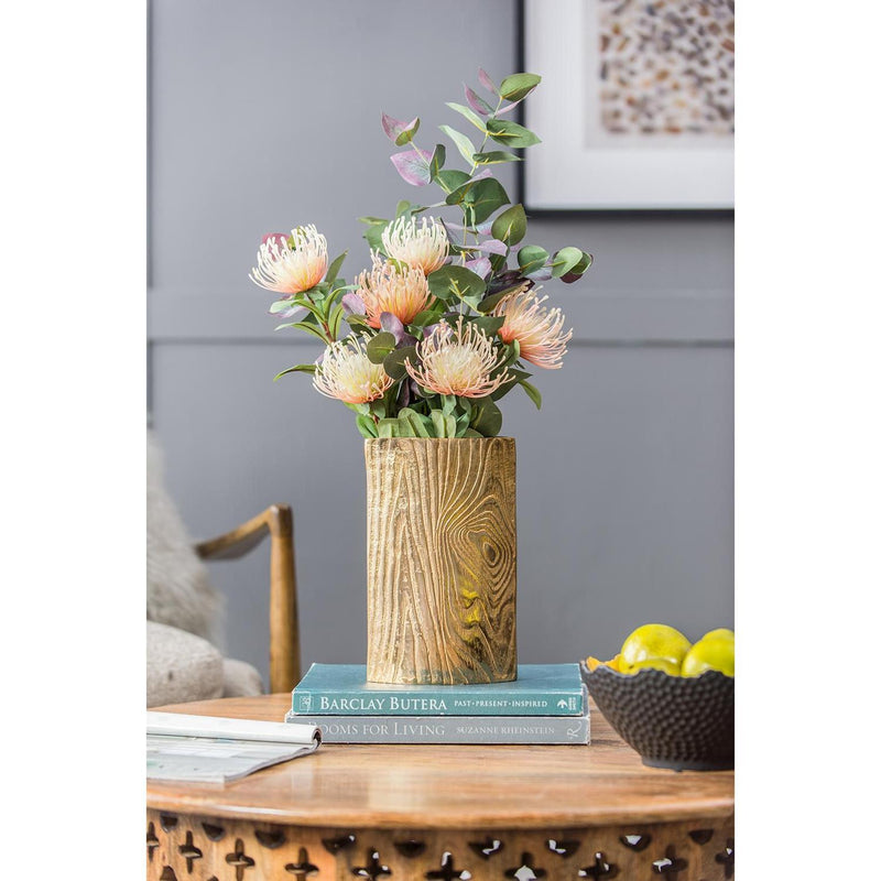 Oval Faux Table Vase - Gold