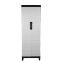 Load image into Gallery viewer, Plastic Square Accent Cabinet With Two Doors (738478) - Gray
