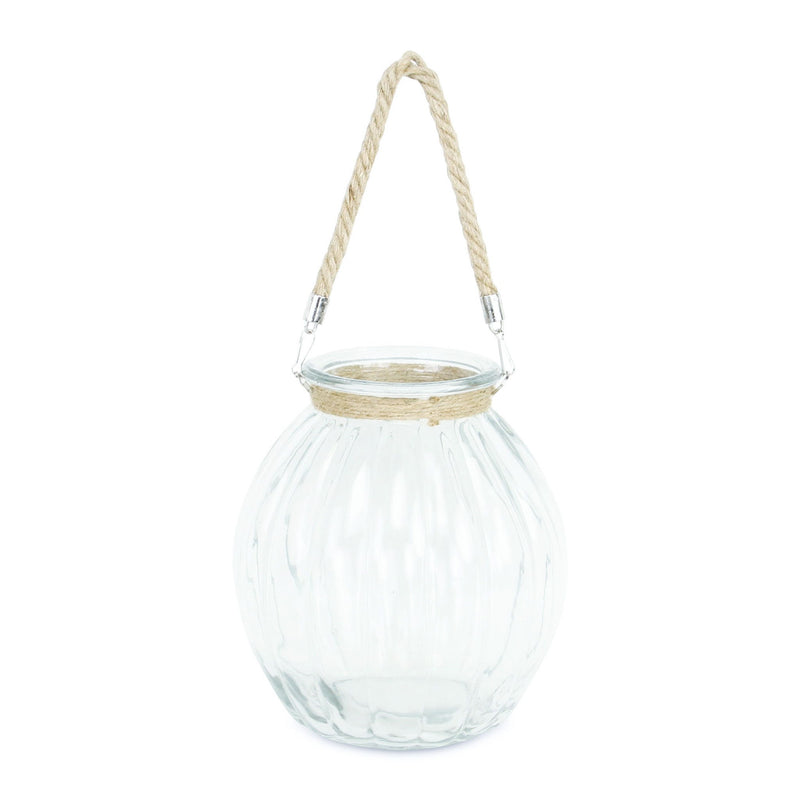 Decorative Jar With Rope - Clear