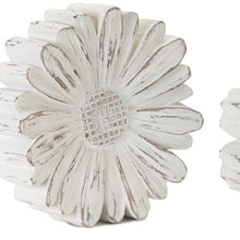 Load image into Gallery viewer, Carved Flowers Tabletop Sculpture (Set of 3) - White
