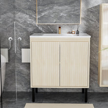 Load image into Gallery viewer, Bathroom Vanity With Ceramic Sink, Floor-Standing Design, Soft-Closing Drawers

