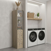 Load image into Gallery viewer, Wood Freestanding Single Door Bathroom Vanity Three Drawers - Natural
