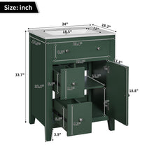 Load image into Gallery viewer, Bathroom Vanity With Basin, Rectangular Cabinet With 2 Drawers And Soft Closing Door
