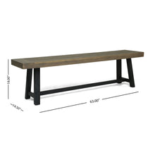Load image into Gallery viewer, Cloud - Outdoor Bench With Acacia Wood Frame And Slat Panel Design
