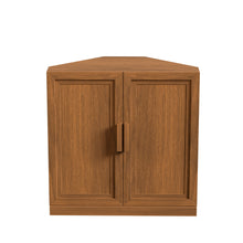 Load image into Gallery viewer, Wood Corner Accent Cabinet - Walnut
