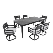 Load image into Gallery viewer, Modern Outdoor Patio Dining Set With Table And Chairs With Sunbrella Cushions
