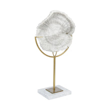 Load image into Gallery viewer, Coastal Tabletop Sculpture - Antiqued Gold / White
