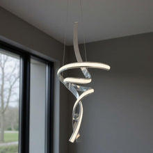 Load image into Gallery viewer, Two Light Metal LED Dimmable Smart Enabled Chandelier - Silver
