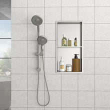 Load image into Gallery viewer, Modern Stainless Steel Shower Niche Double Shelf For Bathroom
