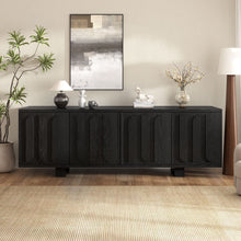 Load image into Gallery viewer, Farmhouse TV Stand, Storage Media Console With Adjustable Shelves &amp; 3 Cable Holes
