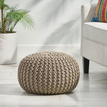 Load image into Gallery viewer, Moro - Knitted Round Pouf With Pumpkin Shape

