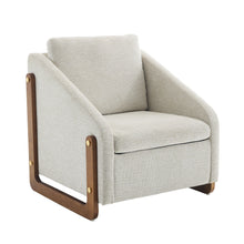 Load image into Gallery viewer, Modern Upholstered Armchair With Wooden Side Frame
