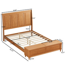 Load image into Gallery viewer, Sleigh Bed Frame With Tall Headboard And Storage Bench
