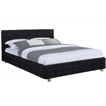 Load image into Gallery viewer, Modern Platform Bed With Upholstered Grid-Patterned Headboard
